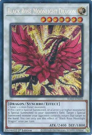 Black Rose Moonlight Dragon (Secret Rare) (RA03-EN038) - Quarter Century Bonanza 1st Edition