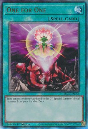 One for One (PUR) (RA03-EN056) - Quarter Century Bonanza 1st Edition