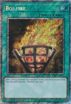 Bonfire (Platinum Secret Rare) (RA03-EN073) - Quarter Century Bonanza 1st Edition