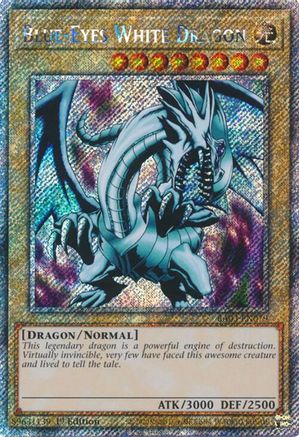 Blue-Eyes White Dragon (Platinum Secret Rare) (RA03-EN079) - Quarter Century Bonanza 1st Edition