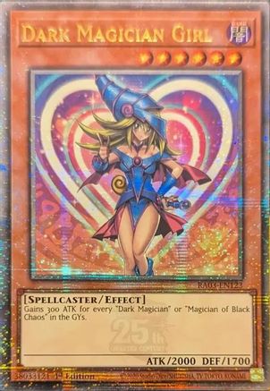 Dark Magician Girl (Quarter Century Secret Rare) (A) (RA03-EN123) - Quarter Century Bonanza 1st Edition