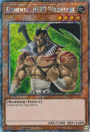 Elemental HERO Wildheart (Platinum Secret Rare) (RA03-EN157) - Quarter Century Bonanza 1st Edition