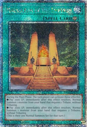 Mausoleum of the Emperor (Quarter Century Secret Rare) (RA03-EN167) - Quarter Century Bonanza 1st Edition