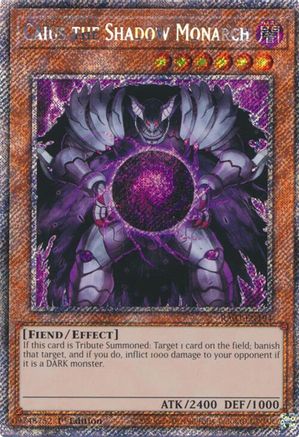 Caius the Shadow Monarch (Platinum Secret Rare) (RA03-EN194) - Quarter Century Bonanza 1st Edition