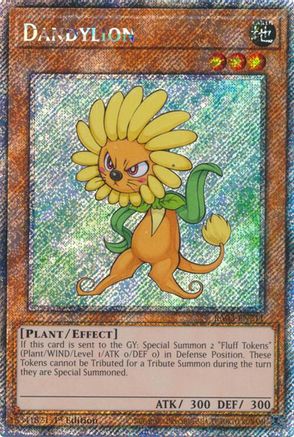 Dandylion (Platinum Secret Rare) (RA03-EN211) - Quarter Century Bonanza 1st Edition