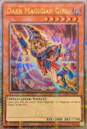 Dark Magician Girl (Quarter Century Secret Rare) (C) (RA03-EN123) - Quarter Century Bonanza 1st Edition