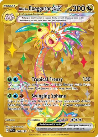 Alolan Exeggutor ex 248/191  - Holofoil SV08 Surging Sparks - Hyper Rare