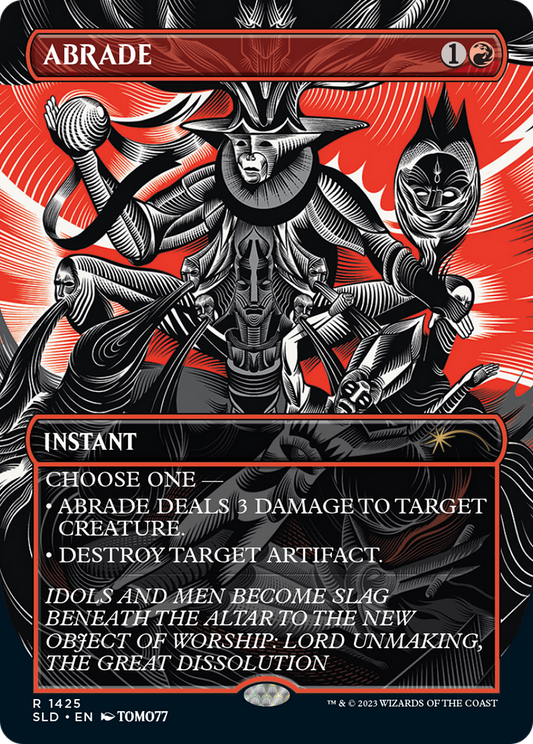Abrade (SLD-1425) - Secret Lair Drop: (Full Art) (Borderless) Foil