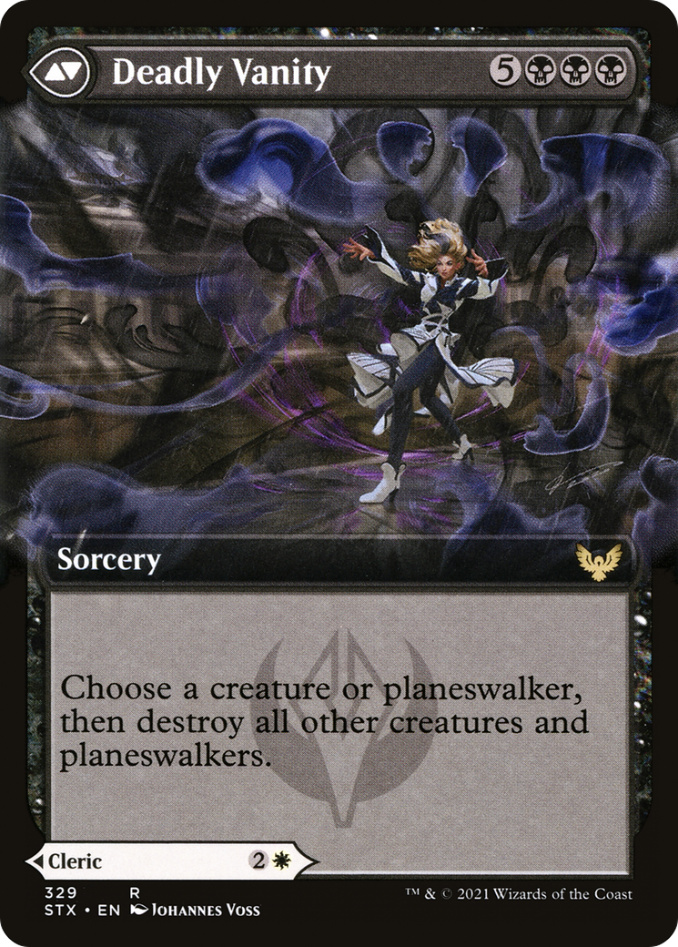 Selfless Glyphweaver // Deadly Vanity (STX-329) - Strixhaven: School of Mages: (Extended Art) Foil