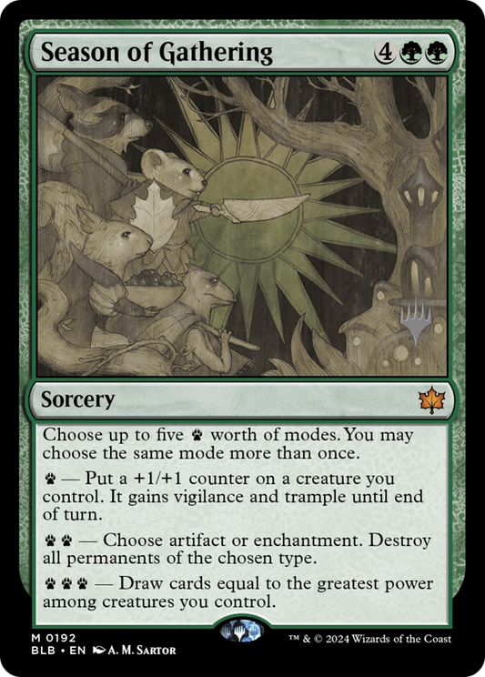 Season of Gathering (PPBLB-192P) - Bloomburrow Promos Foil