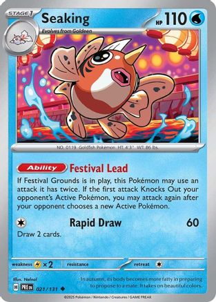 Seaking 021/131  - Reverse Holofoil SV Prismatic Evolutions - Uncommon