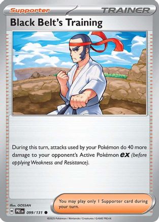 Black Belt's Training 099/131  - Reverse Holofoil SV Prismatic Evolutions - Common