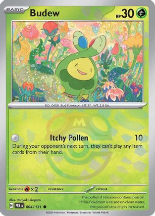 Budew (Master Ball Pattern) 004/131  - Holofoil SV Prismatic Evolutions - Common