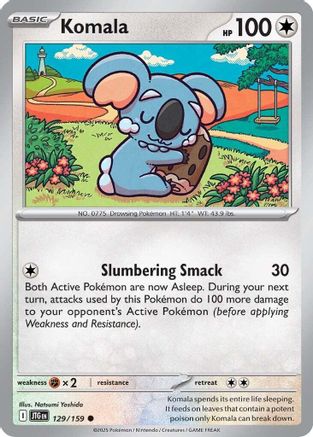 Komala 129/159  - Reverse Holofoil SV09 Journey Together - Common