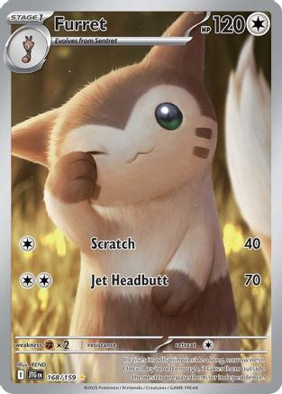 Furret 168/159  - Holofoil SV09 Journey Together - Illustration Rare
