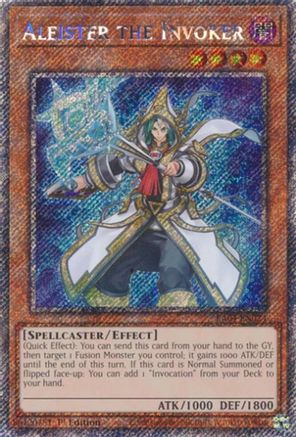 Aleister the Invoker (Alternate Art) (Platinum Secret Rare) (RA04-EN024) - Quarter Century Stampede 1st Edition