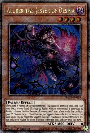 Aluber the Jester of Despia (New Art) (Quarter Century Secret Rare) (RA04-EN038) - Quarter Century Stampede 1st Edition