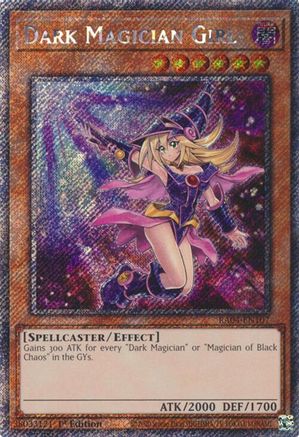 Dark Magician Girl (7th Art) (Platinum Secret Rare) (RA04-EN107) - Quarter Century Stampede 1st Edition
