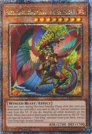 Fire King High Avatar Garunix (Quarter Century Secret Rare) (RA04-EN194) - Quarter Century Stampede 1st Edition