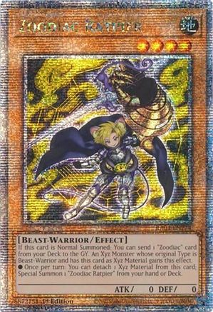 Zoodiac Ratpier (Quarter Century Secret Rare) (RA04-EN274) - Quarter Century Stampede 1st Edition