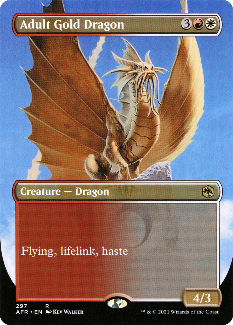 Adult Gold Dragon (Borderless) (AFR-297) - Adventures in the Forgotten Realms (Borderless)