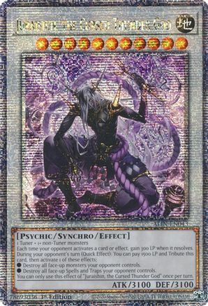 Juraishin, the Cursed Thunder God (Quarter Century Secret Rare) (ALIN-EN043) - Alliance Insight 1st Edition