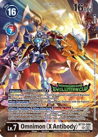 Omnimon (X Antibody) (Evolution Cup 2025 Vol. 1) (BT10-086) - Xros Encounter Foil