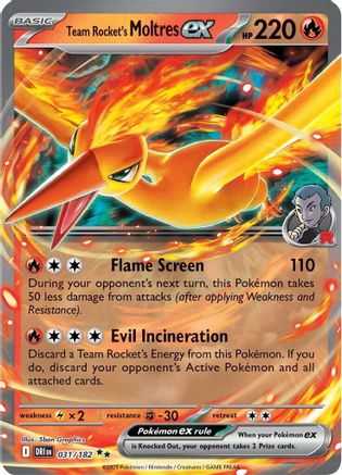Team Rocket's Moltres ex 031  - Holofoil SV10 Destined Rivals - Double Rare