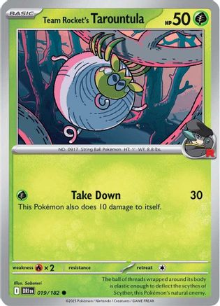 Team Rocket's Tarountula 019  SV10 Destined Rivals - Common
