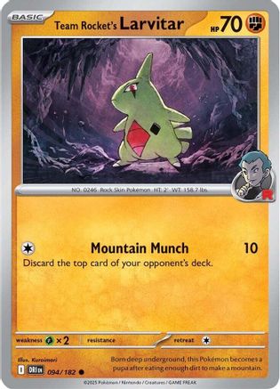 Team Rocket's Larvitar 094  SV10 Destined Rivals - Common