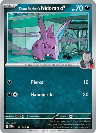 Team Rocket's Nidoran M 117  SV10 Destined Rivals - Common