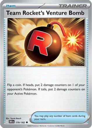 Team Rocket's Venture Bomb 179  SV10 Destined Rivals - Uncommon