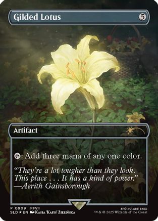 Gilded Lotus (Rainbow Foil) (909) (SLD-909) - Secret Lair Drop Series Foil