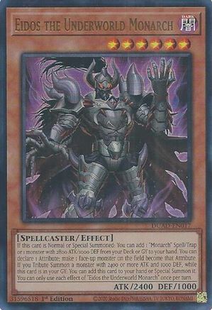 Eidos the Underworld Monarch (DUAD-EN017) - Duelist's Advance 1st Edition