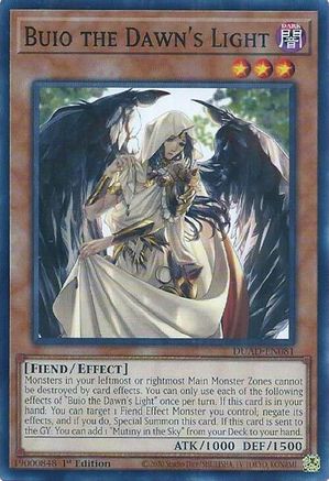 Buio the Dawn's Light (DUAD-EN081) - Duelist's Advance 1st Edition