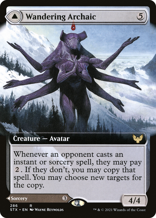 Wandering Archaic (Extended Art) (STX-286) - Strixhaven: School of Mages: (Extended Art) Foil