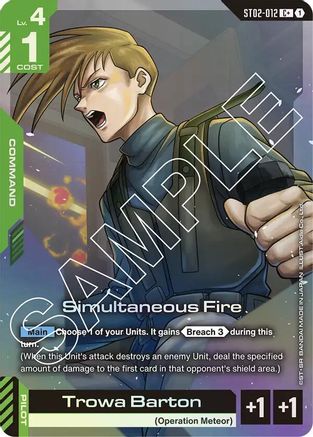 Simultaneous Fire (C+) (ST02-012) - Starter Deck 02 Wings of Advance Holofoil