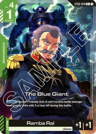 The Blue Giant (C+) (ST03-014) - Starter Deck 03 Zeons Rush Holofoil