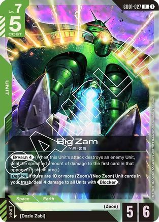 Big Zam (GD01-027) - Newtype Rising Holofoil