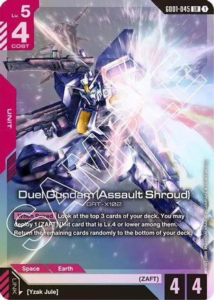 Duel Gundam (Assault Shroud) (GD01-045) - Newtype Rising Holofoil