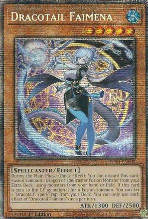 Dracotail Faimena (Starlight Rare) (JUSH-EN002) - Justice Hunters 1st Edition