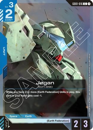 Jegan (Store Tournament Participant Pack 01) (GD01-016) - Gundam Promotional Cards Holofoil