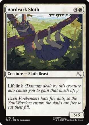 Aardvark Sloth (TLE-212) - Avatar: The Last Airbender: Eternal-Legal