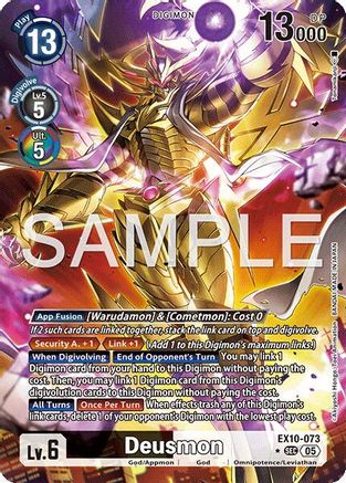 Deusmon (Alternate Art) (EX10-073) - Sinister Order Foil
