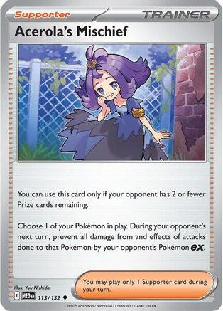 Acerola's Mischief 113/132  ME01 Mega Evolution - Uncommon