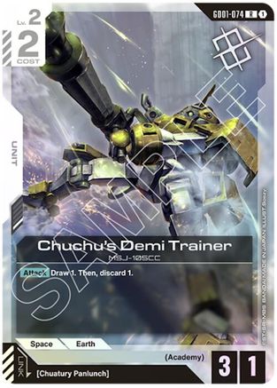 Chuchu's Demi Trainer (Judge Pack 01) (GD01-074) - Gundam Promotional Cards Holofoil