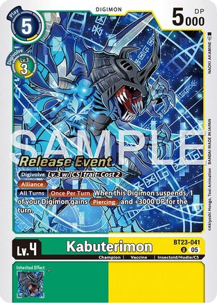 Kabuterimon (BT23-041) - Hackers' Slumber Release Event Cards