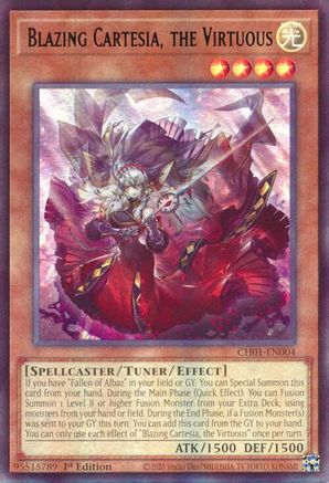 Blazing Cartesia, the Virtuous (CH01-EN004) - THE CHRONICLES DECK: The Fallen & The Virtuous (All-Foil Edition) 1st Edition