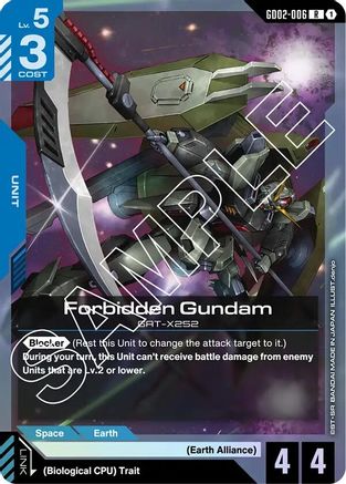 Forbidden Gundam (GD02-006) - Dual Impact Holofoil
