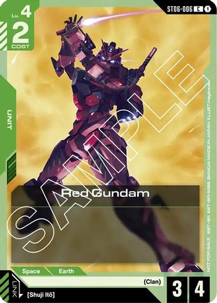Red Gundam (Boost Kit 01) (ST06-006) - Gundam Promotional Cards Holofoil